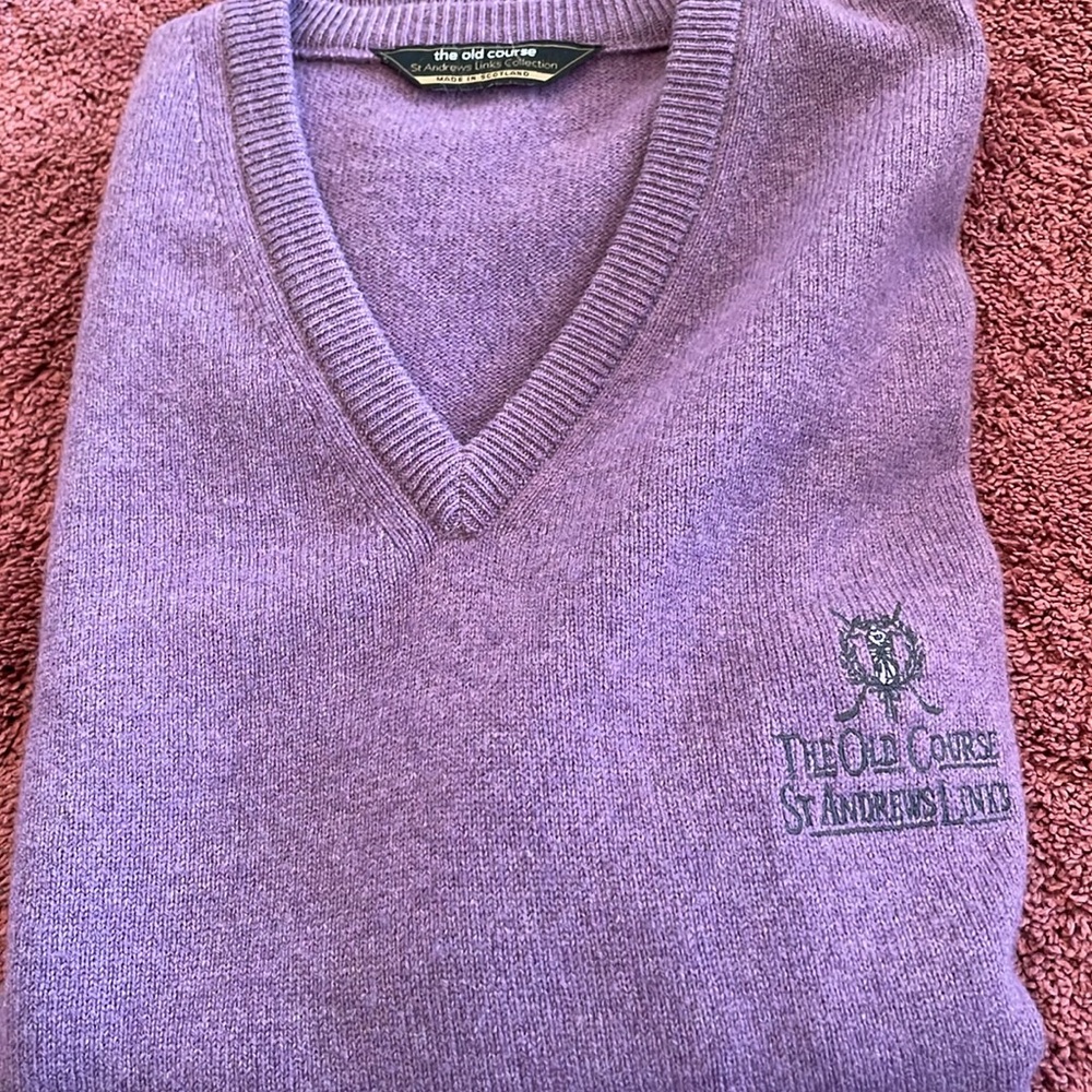 St.Andrews Links Old Course wool vest sweater -L